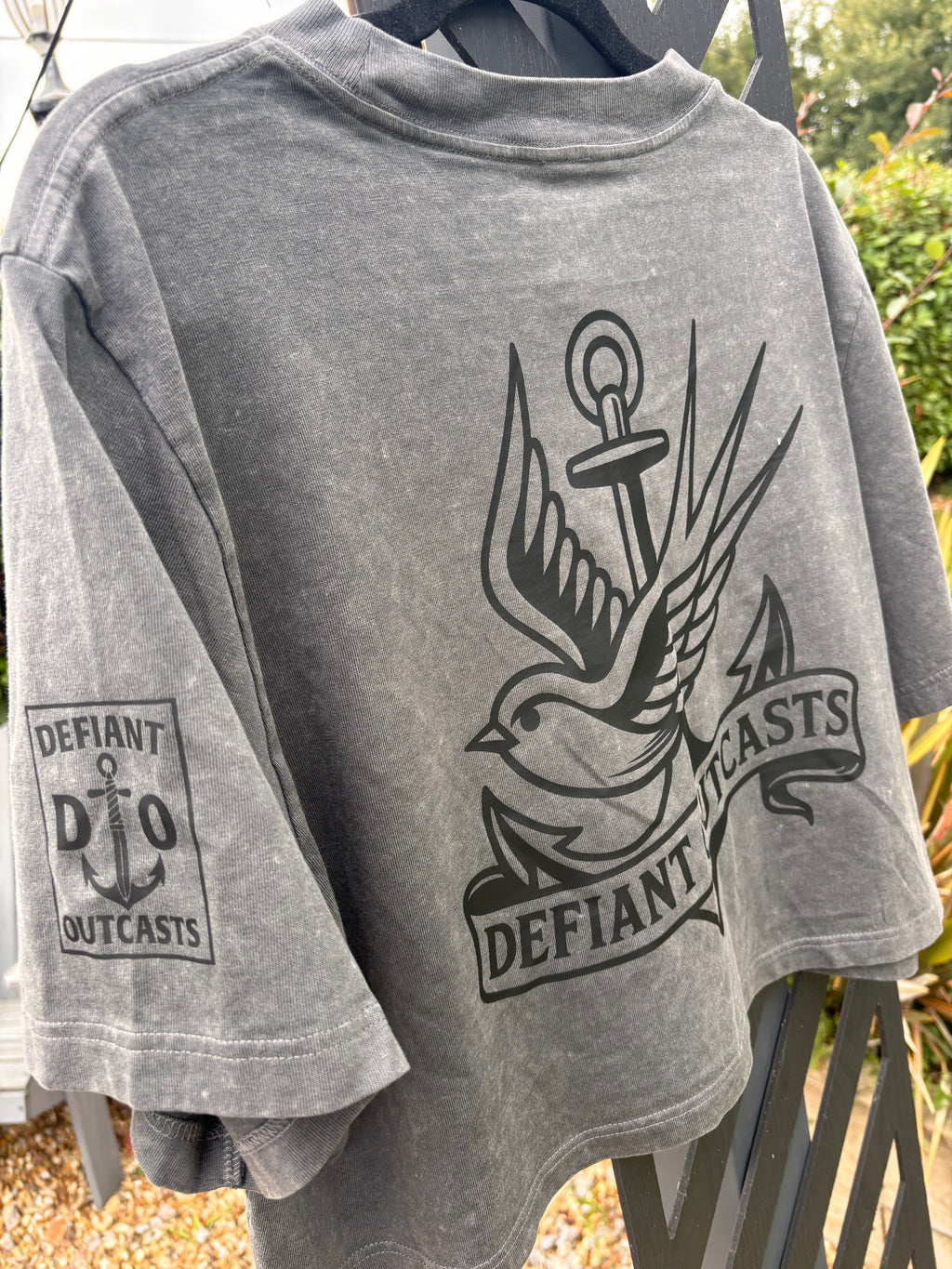 Heavy Faded Grey Crop Tee