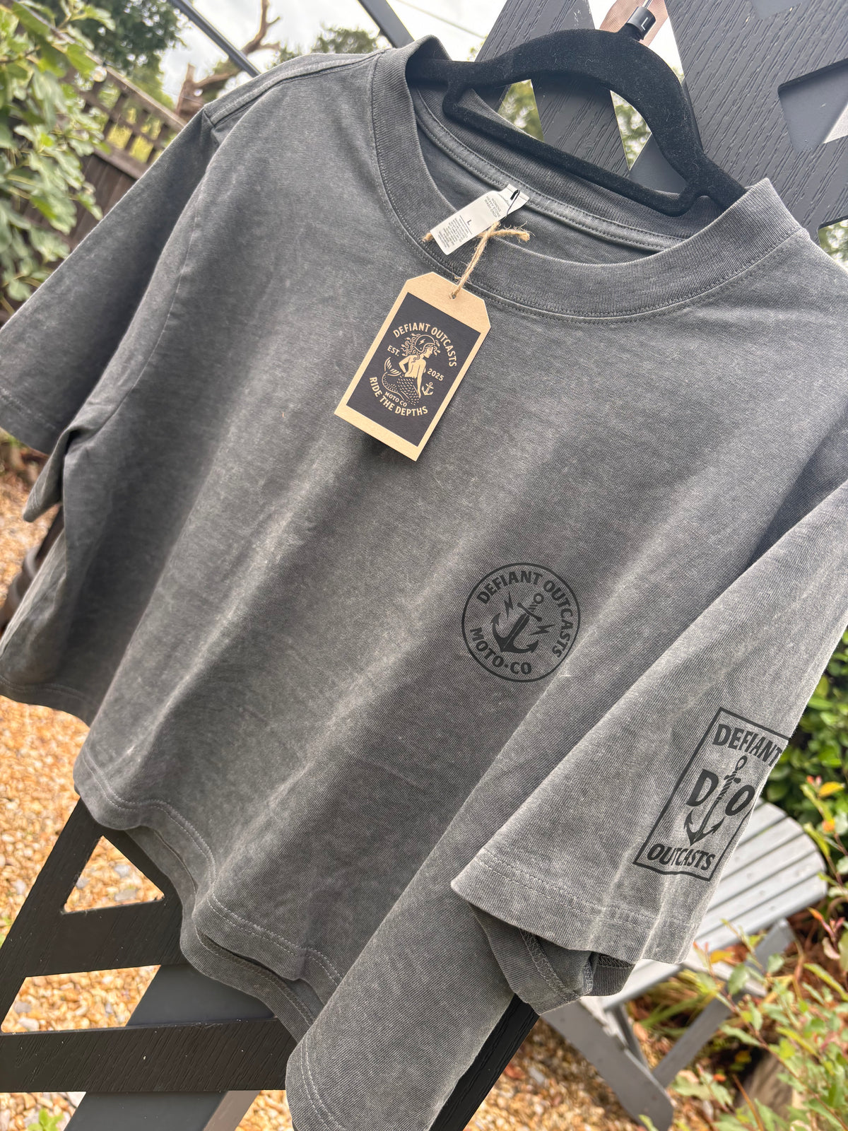 Heavy Faded Grey Crop Tee