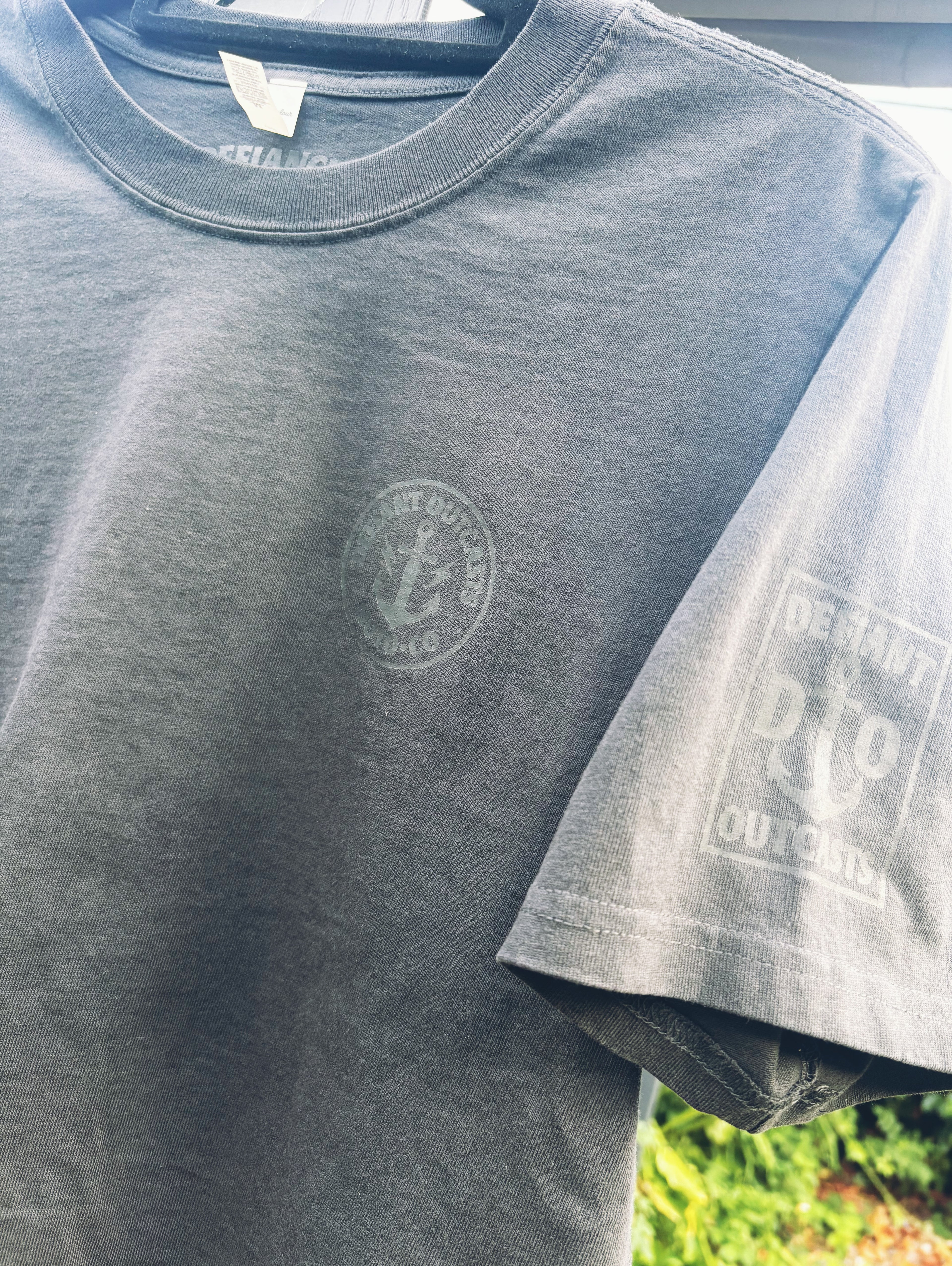 Heavy Faded Black Crop Tee