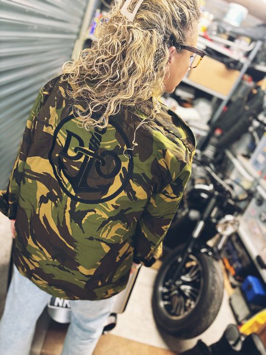 Repurposed Dutch Army Camo Defiant Outcasts Embroidered shirt (Size Large) DO Logo (11)