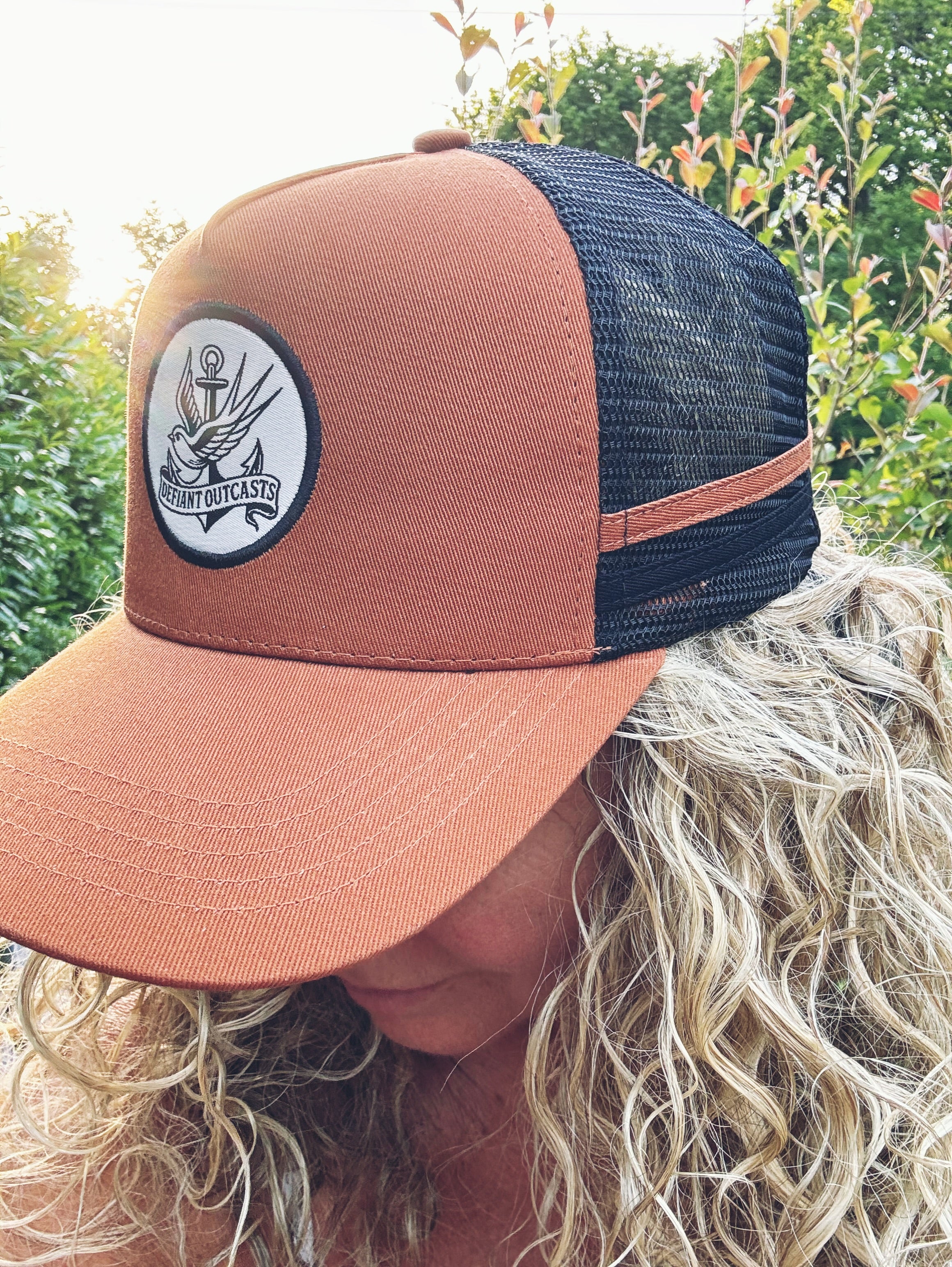Tan Swallow Tattoo Cap