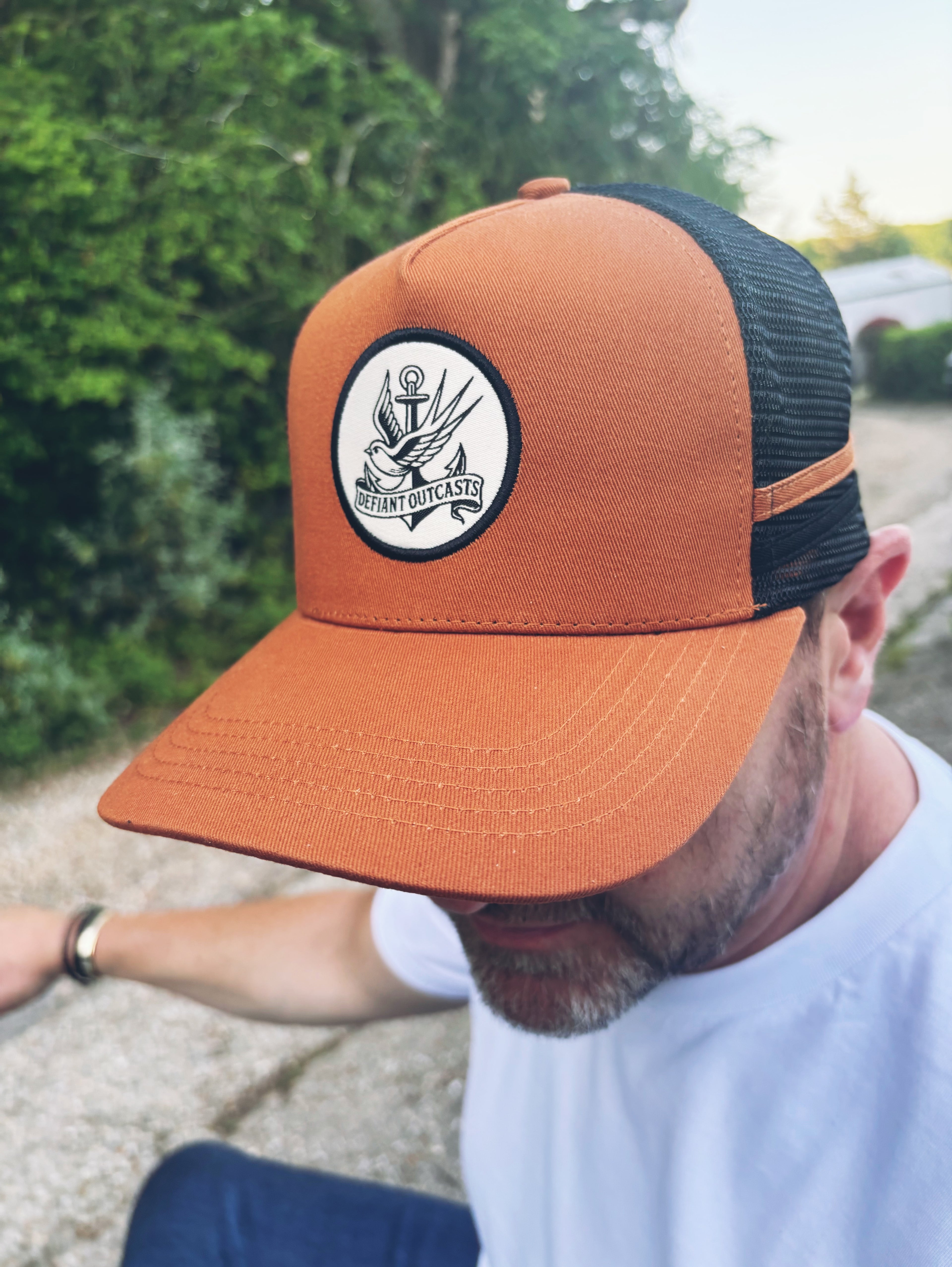 Tan Swallow Tattoo Cap