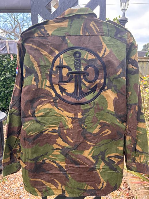 Repurposed Dutch Army Camo Embroidered shirt (Size XL) (3)