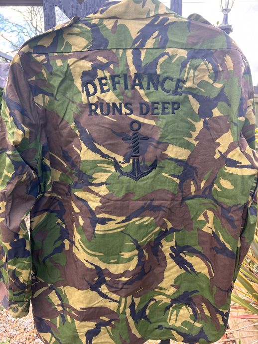 Repurposed Dutch Army Camo DRD Embroidered Shirt (Size Large) (6)