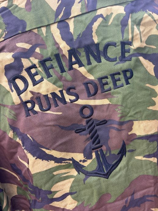 Repurposed Dutch Army Camo DRD Embroidered Shirt (Size Large) (6)