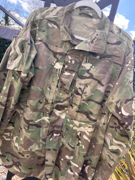 Repurposed British Army Camo Embroidered Combat Shirt (Size XL) (5/9)