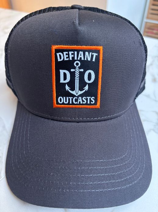 Slate Grey & Black Trucker Cap (Anchor)