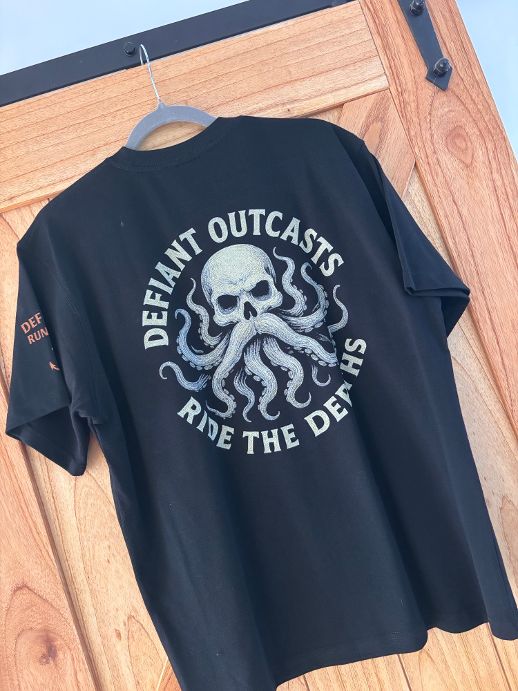 Kraken Skull Tee (Black) Heavy Duty DTG print