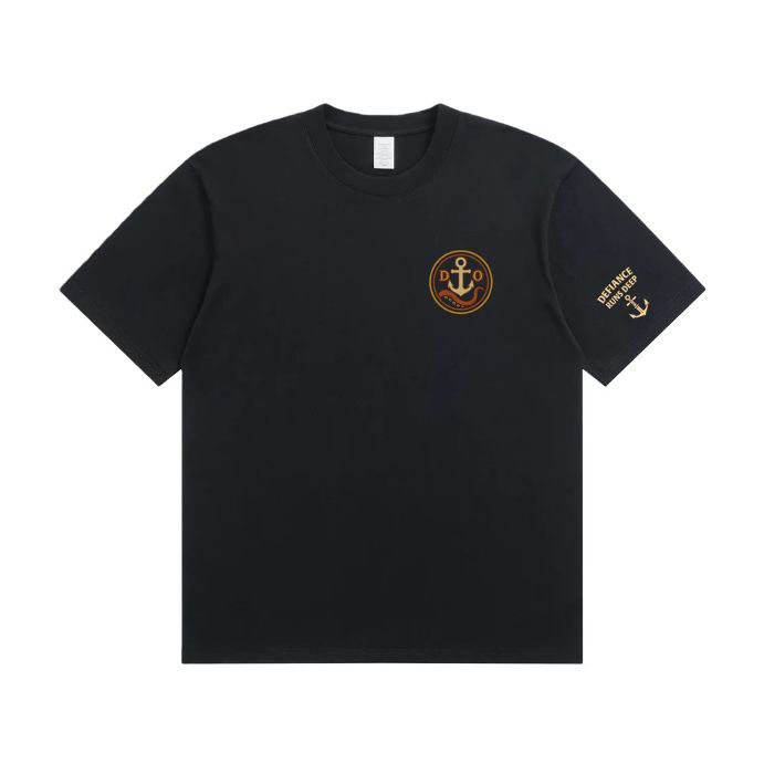 Retro Kraken Tentacle Moustache T-Shirt (Orange & Black) Heavy Duty DTG print