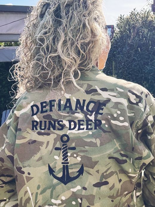 Repurposed British Army Camo Embroidered DRD combat shirt (Size Large) (10)