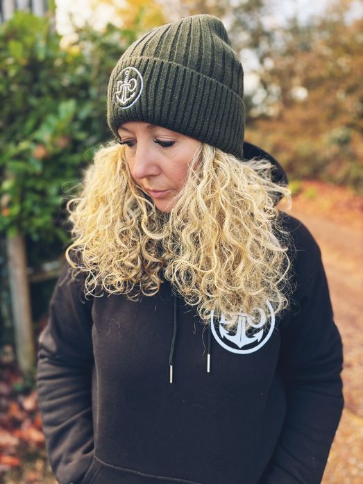 Khaki Green Fleece Lined Beanie