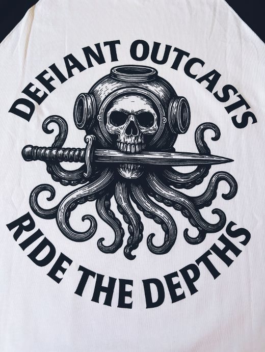 Long Sleeve Diver Dagger (Black/White)