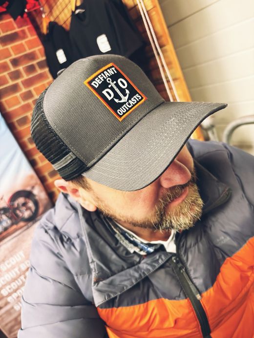 Slate Grey & Black Trucker Cap (Anchor)