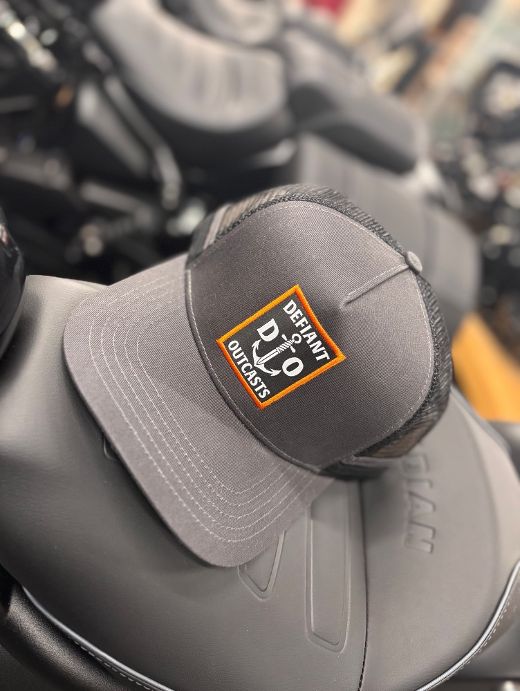 Slate Grey & Black Trucker Cap (Anchor)