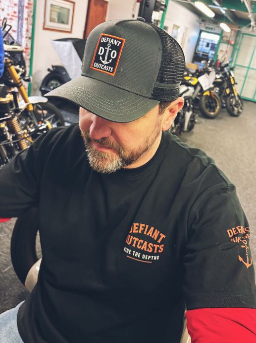 Slate Grey & Black Trucker Cap (Anchor)