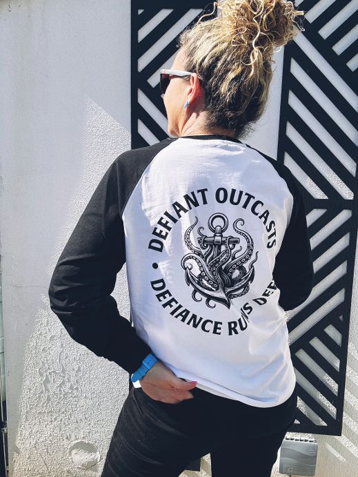 Long Sleeve Kraken Anchor (Black & White)